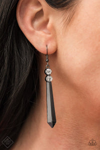 Paparazzi Accessories Sparkle Stream - Black Earrings 