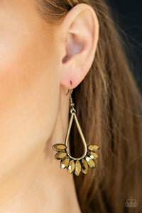 Paparazzi Accessories Be On Guard - Brass Earrings 