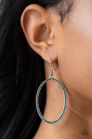 Paparazzi Accessories Dazzle On Demand - Green Earrings 