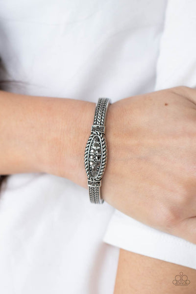 Paparazzi Accessories Locked in Luster - Silver Bracelet 