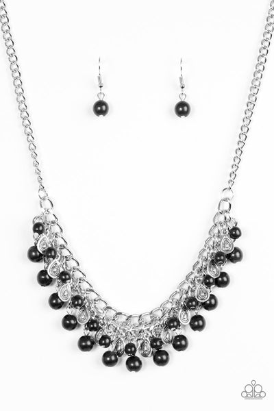 Paparazzi Accessories Poshly Paleo - Black Necklace & Earrings 