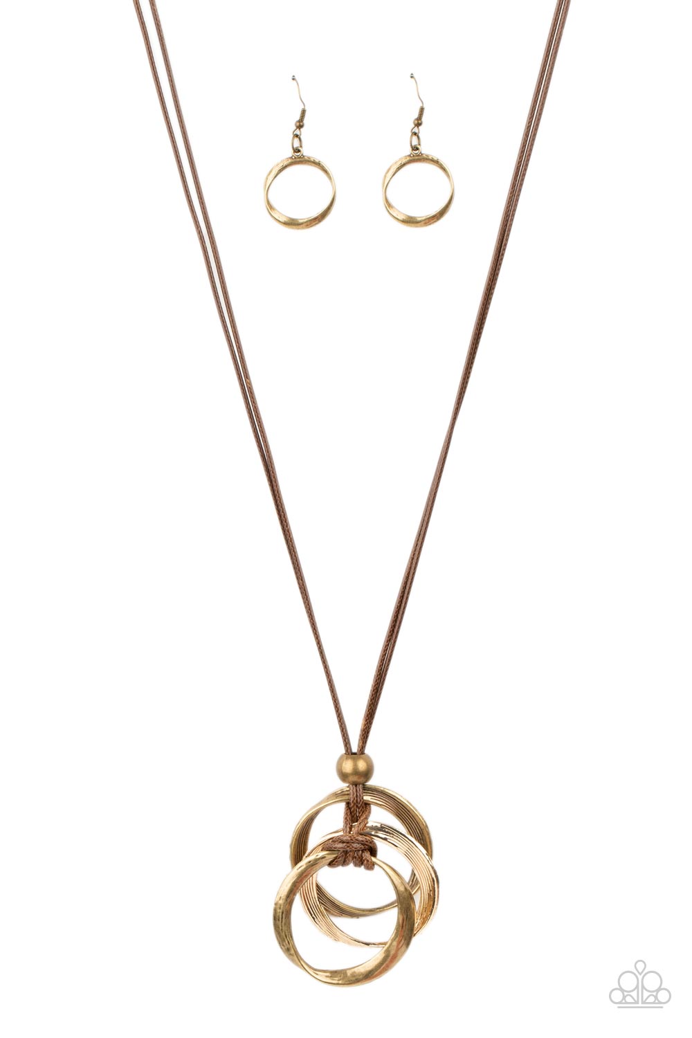 Paparazzi Accessories Harmonious Hardware - Brass Necklace & Earrings