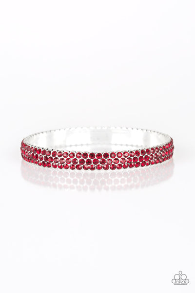 Paparazzi Accessories Ballroom Bling - Red Bracelet