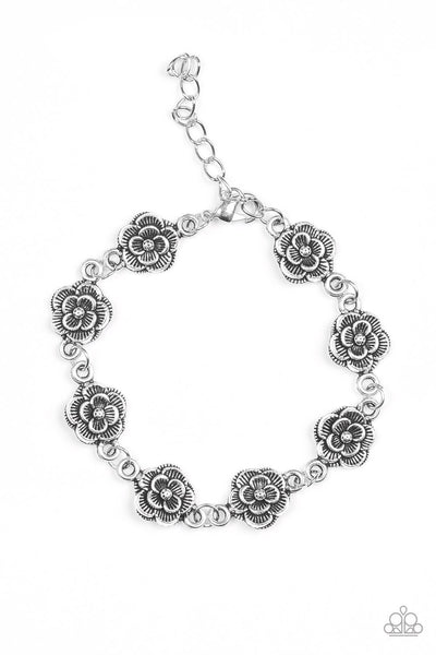 Paparazzi Accessories Wildflower Wonderland Silver Bracelet 