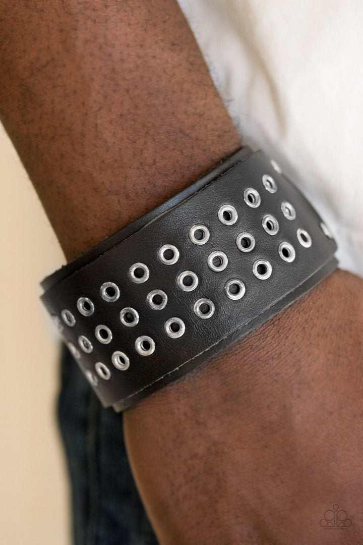 Paparazzi Accessories - Road Rage - Black Bracelet 