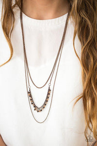 Paparazzi Accessories Twinkly Troves - Copper Necklace & Earrings 