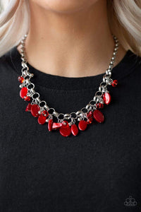 I Want To Sea The World-Red Necklace and Earring