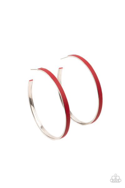 Paparazzi Accessories Fearless Flavor - Red Earrings 