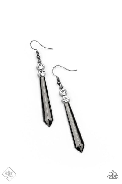 Paparazzi Accessories Sparkle Stream - Black Earrings 