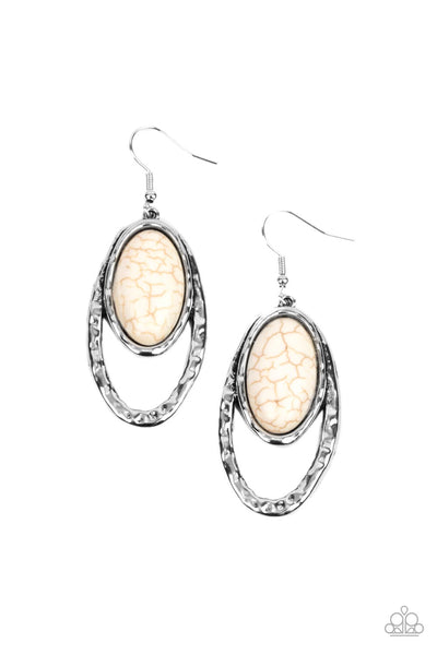 Paparazzi Accessories Pasture Paradise - White Earrings 