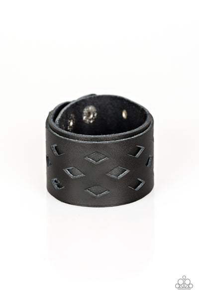 Paparazzi Accessories Bucking Bronco - Black Bracelet 