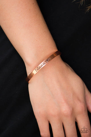 Paparazzi Accessories Always Believe Copper Bracelet 