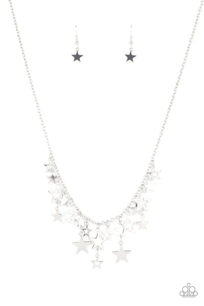 Paparazzi Accessories Stellar Stardom - Silver Necklace & Earrings 