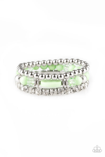 Paparazzi Accessories Modestly Madonna - Green Bracelet 