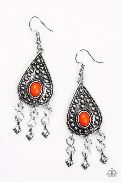 Paparazzi Accessories Sahara Song - Red Earrings