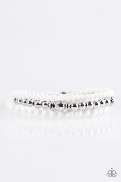 Paparazzi Accessories Midsummer Marvel - White Bracelet