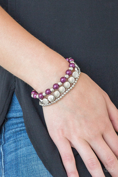 Paparazzi Accessories Girly Girl Glamour - Purple Bracelet 