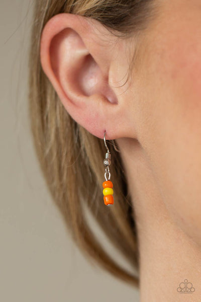 Paparazzi Accessories Summery Sensations - Orange Necklace & Earrings 