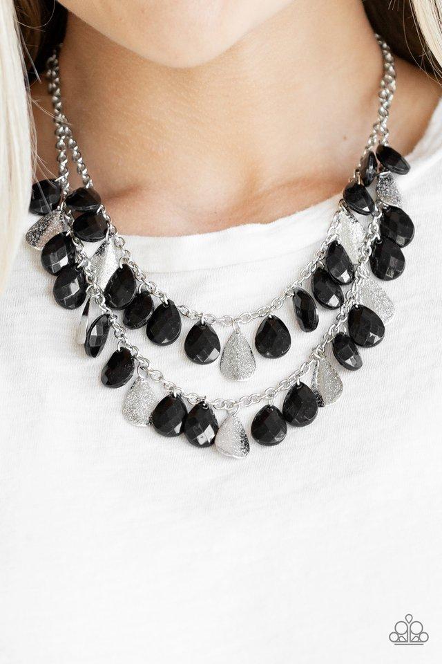 Paparazzi Accessories Life of the FIESTA - Black Necklace & Earrings
