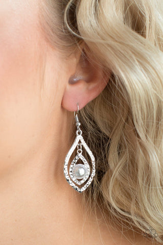 Paparazzi Accessories Breaking Glass Ceilings - Silver Earrings 