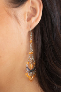 Paparazzi Accessories First In SHINE - Orange Earrings 
