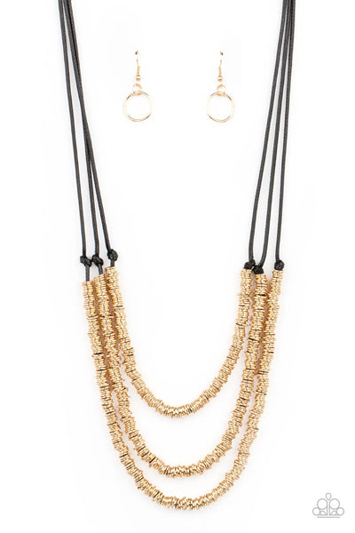 Paparazzi Accessories  RING to Reason - Gold Necklace & Earrings 