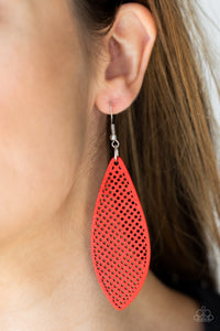 Paparazzi Accessories Surf Scene - Red Earrings 