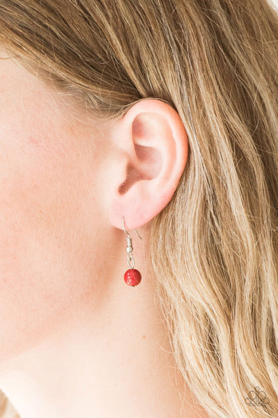 Paparazzi Accessories Pretty Pop-tastic! - Red Necklace & Earrings 