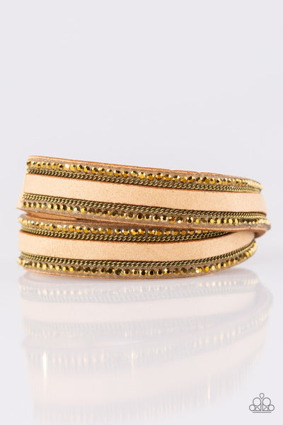 Paparazzi Accessories Going For Glam - Brass Bracelet 