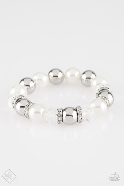 Paparazzi Accessories So Not Sorry - White Bracelet 