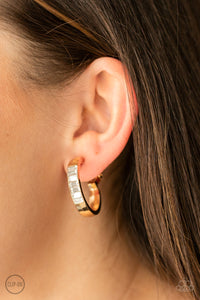 Paparazzi Accessories Ready, Steady, GLOW - Gold Clip-On Earrings 