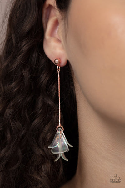 Paparazzi Accessories Keep Them In Suspense - Copper Earrings 