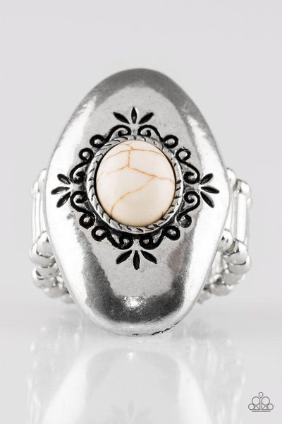 Paparazzi Accessories Stone Gardens - White Ring 