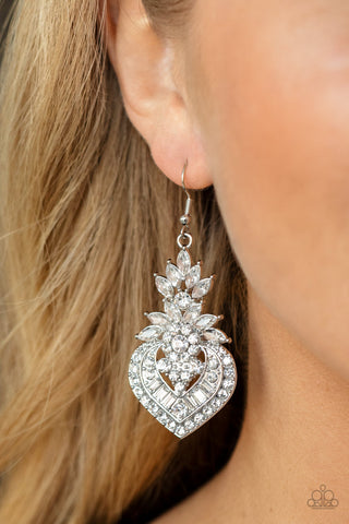 Paparazzi Accessories Royal Hustle - White Earrings