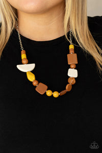 Paparazzi Accessories Tranquil Trendsetter - Yellow Necklace & Earrings 