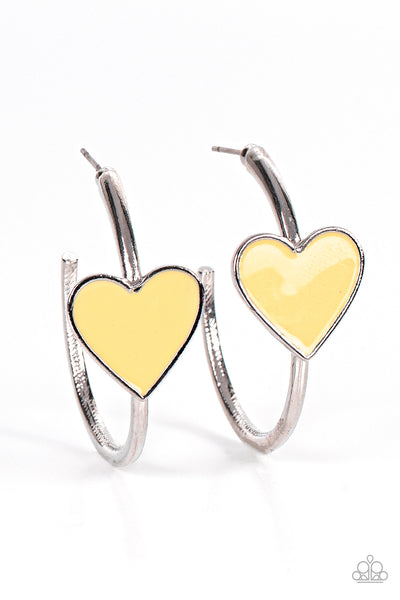 Paparazzi Accessories Kiss Up - Yellow Earrings 