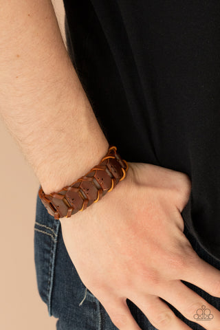 Paparazzi Accessories Knocked for a Loop - Brown Bracelet 