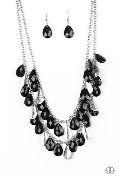 Paparazzi Accessories Life of the FIESTA - Black Necklace & Earrings