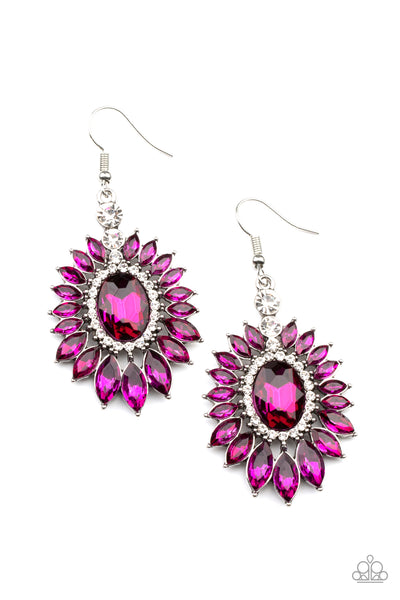 Paparazzi Accessories Big Time Twinkle - Pink Earrings