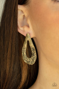 Paparazzi Accessories Industrial Antiquity - Brass Earrings