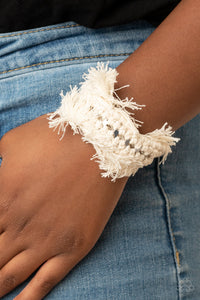 Paparazzi Accessories Homespun Hardware - White Bracelet 