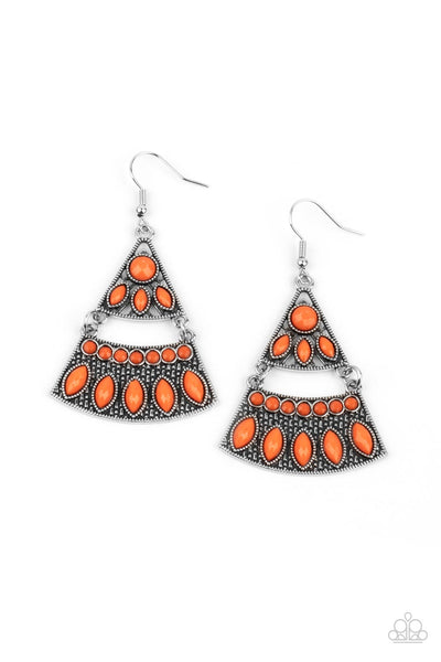 Paparazzi Accessories Desert Fiesta - Orange Earrings 