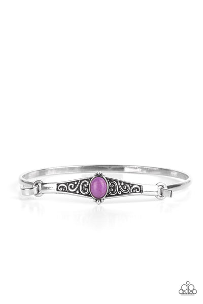 Paparazzi Accessories Stone Scrolls - Purple Bracelet