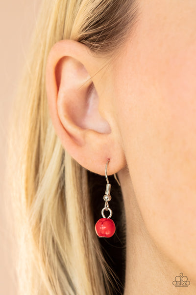 Paparazzi Accessories Naturally Essential - Red Necklace & Earrings