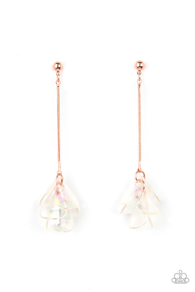 Paparazzi Accessories Keep Them In Suspense - Copper Earrings 