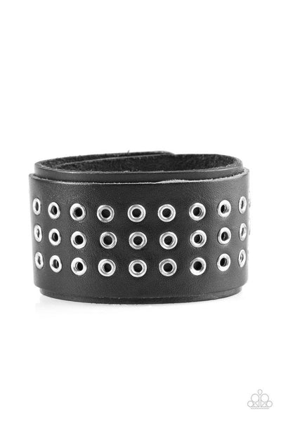 Paparazzi Accessories - Road Rage - Black Bracelet 