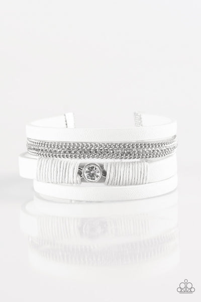 Paparazzi Accessories Catwalk Craze - White Bracelet 