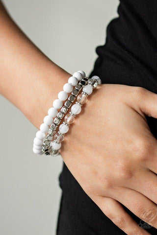 Paparazzi Accessories Globetrotter Glam - White Bracelet  