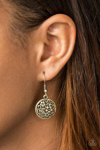 Paparazzi Accessories Flower Patch Perfection - Brass Earrings 