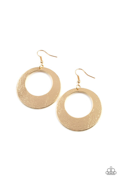 Paparazzi Accessories Outer Plains - Gold Earrings 